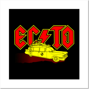 80's Retro Ghost Movie Cars Movie Rock Band Logo Parody Posters and Art